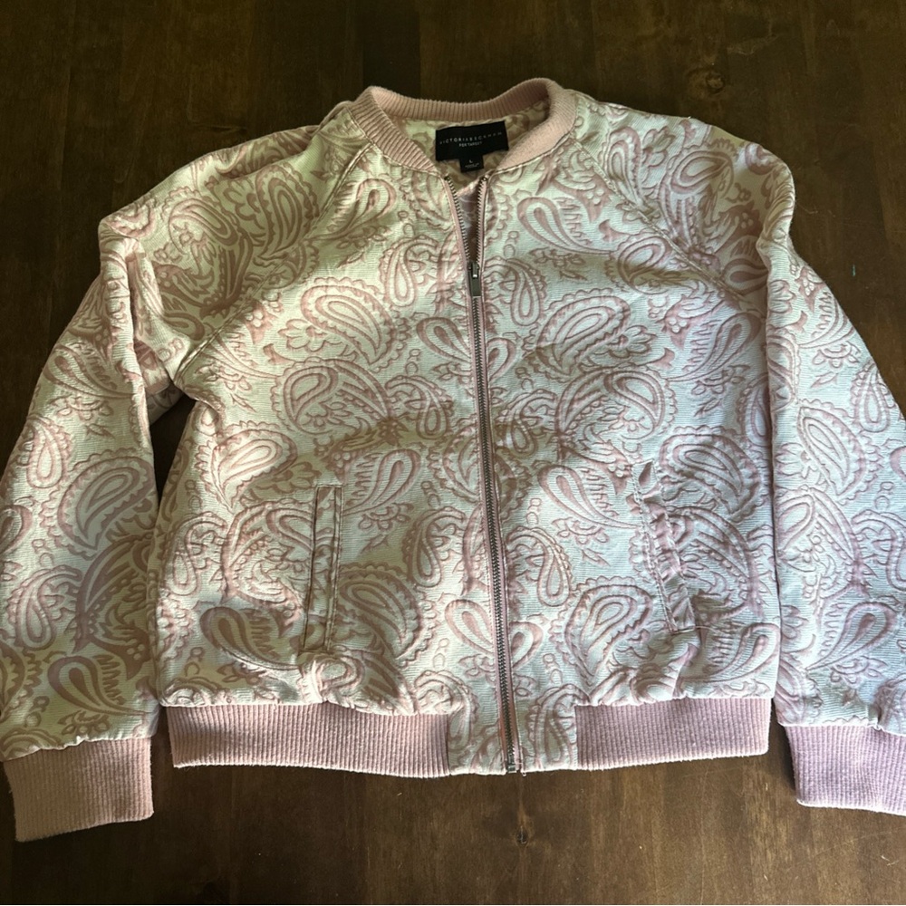 VICTORIA BECKHAM TARGET Girls Blush‎ Pink Embroidered Paisley Bomber Jacket